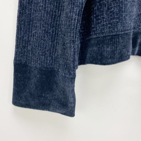 prAna Womens Chanavey Sweater XL Nautical Navy Blue Chenille NWT - Picture 6 of 11